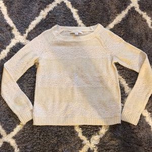 Adorable white sweater from Lauren Conrad:))